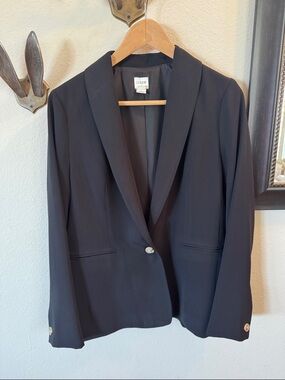 J. Crew Black Single-Button Shawl Collar Blazer